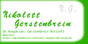 nikolett gerstenbrein business card